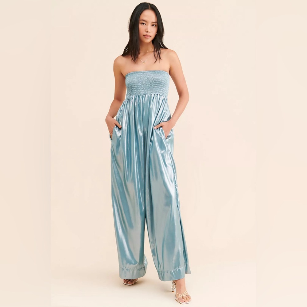 Free people metallic jumpsuit